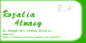 rozalia almasy business card